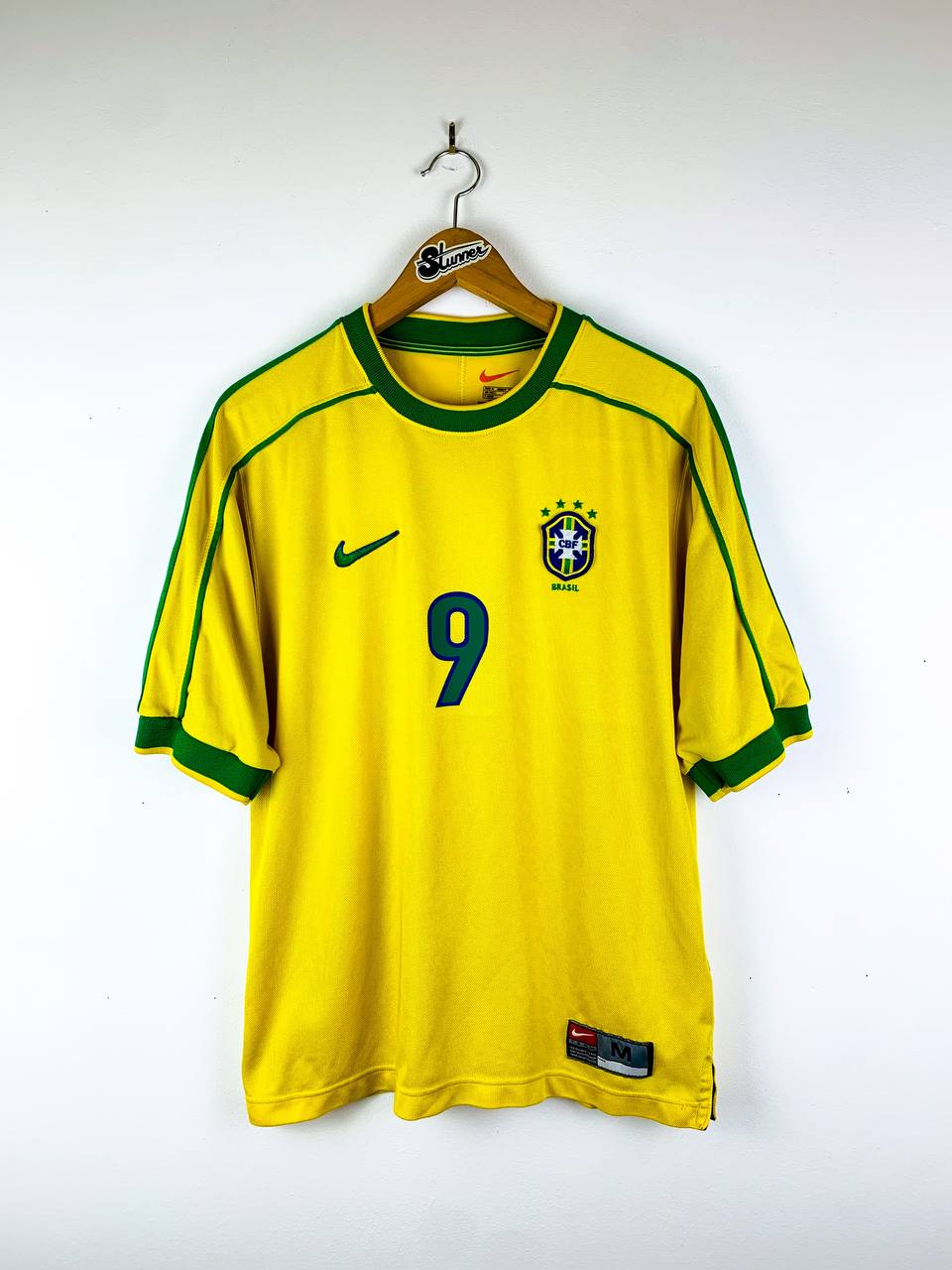 BRAZIL 1998/2000 HOME SHIRT #9 RONALDO [M]