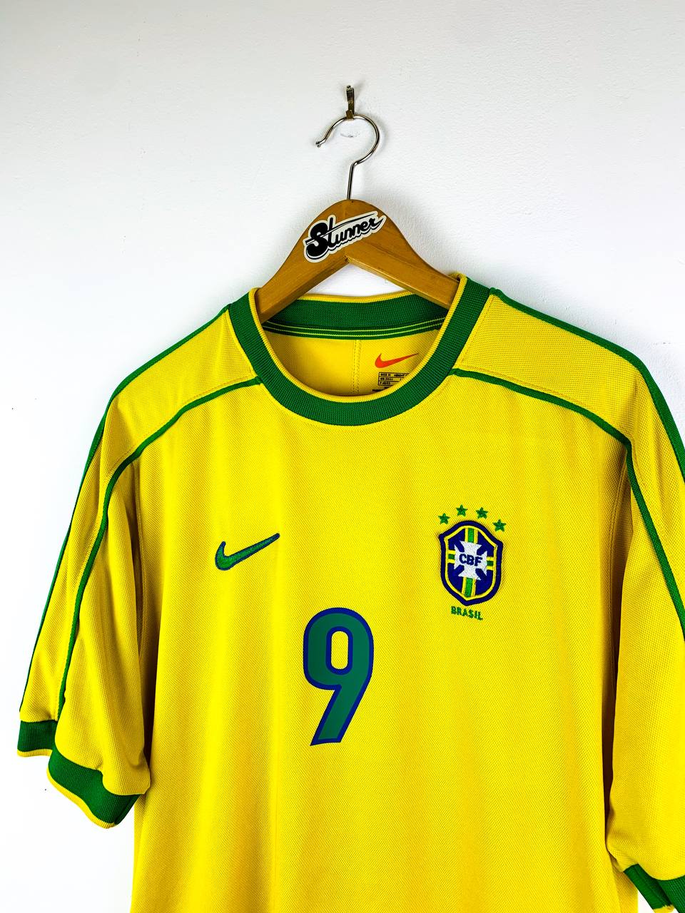 BRAZIL 1998/2000 HOME SHIRT #9 RONALDO [M]