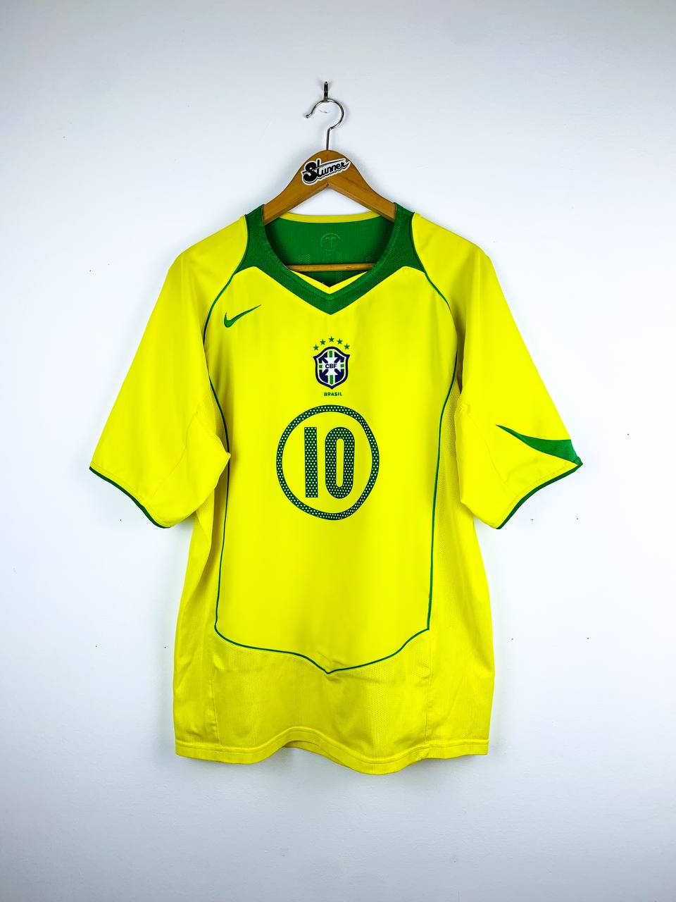 BRAZIL 2004/2006 HOME SHIRT #10 RONALDINHO [M]