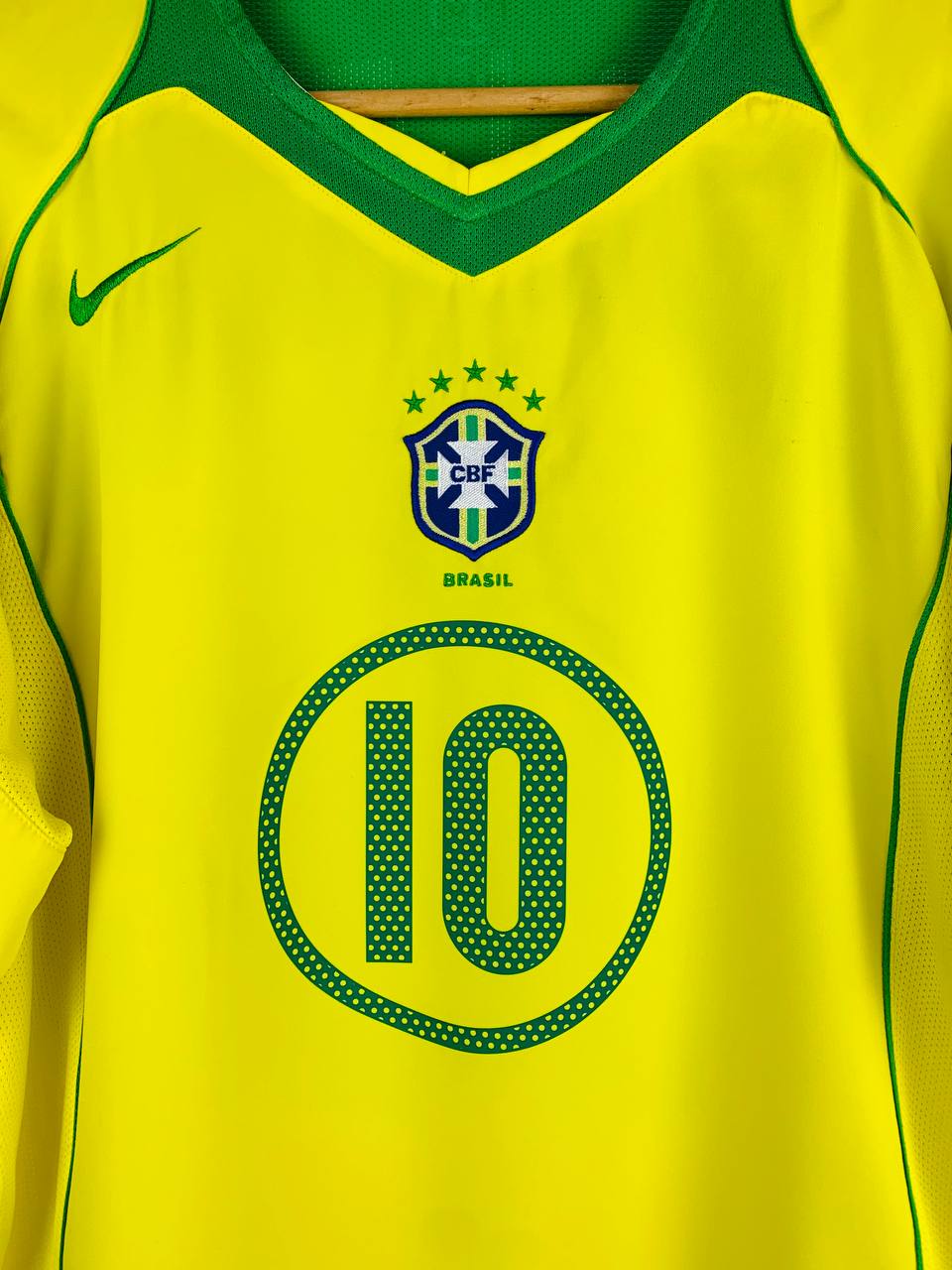 BRAZIL 2004/2006 HOME SHIRT #10 RONALDINHO [M]