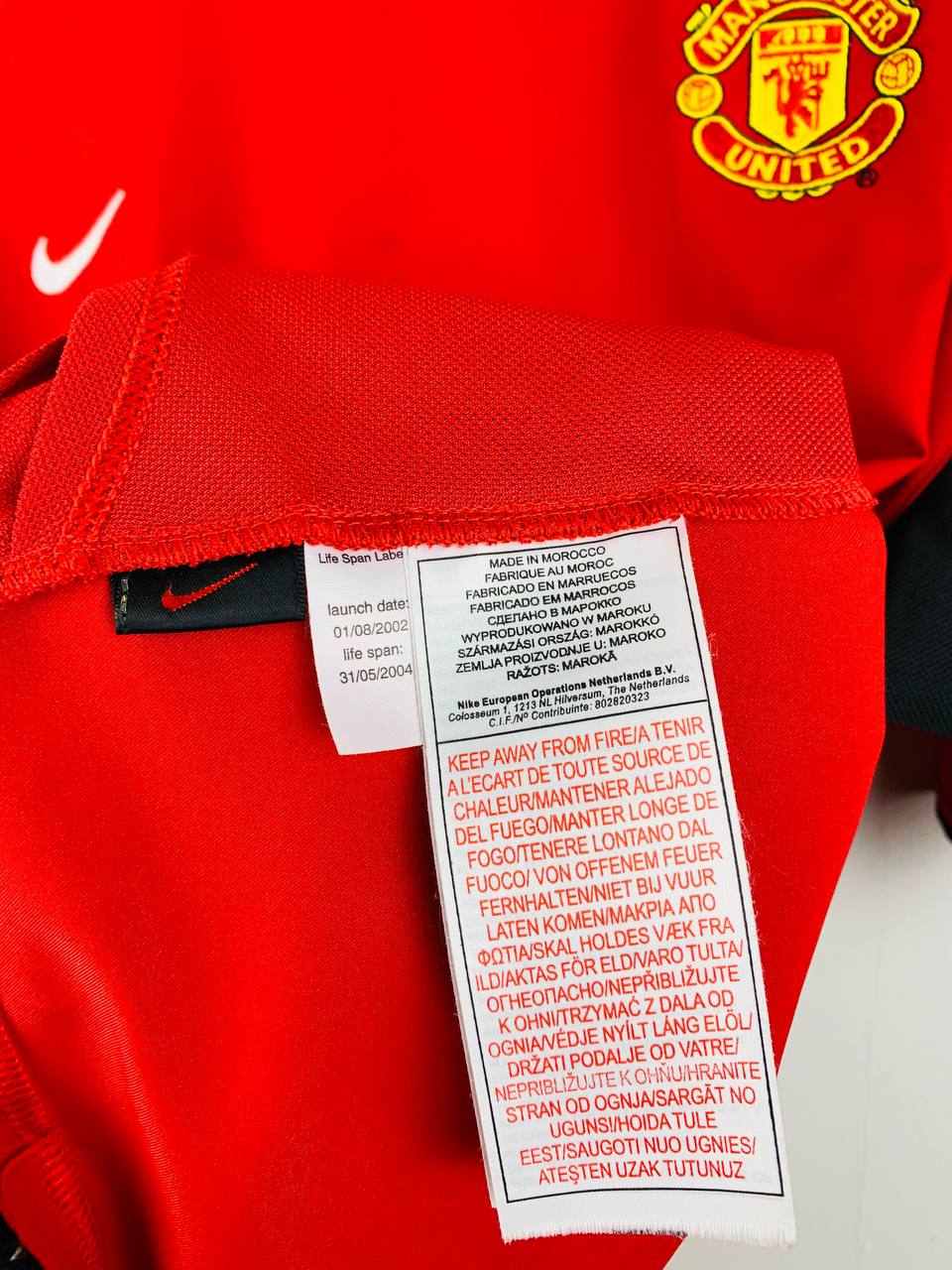 MANCHESTER UNITED 2002/2004 HOME SHIRT #7 RONALDO