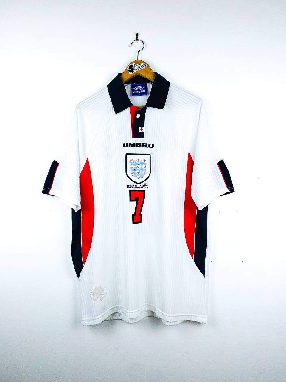 ENGLAND 1997/1999 HOME SHIRT #7 BECKHAM