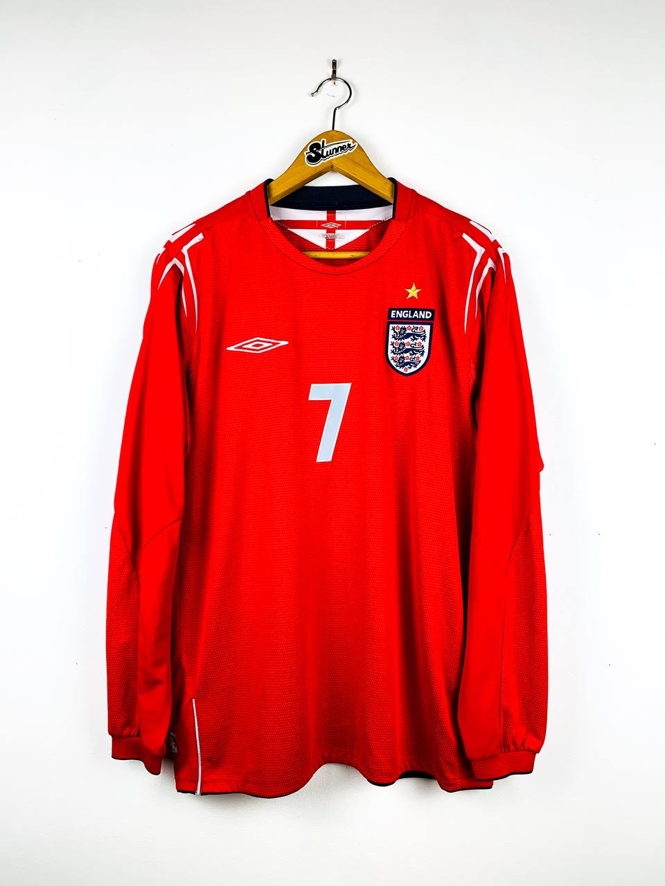 ENGLAND 2004/2006 AWAY SHIRT #7 BECKHAM [L/S]