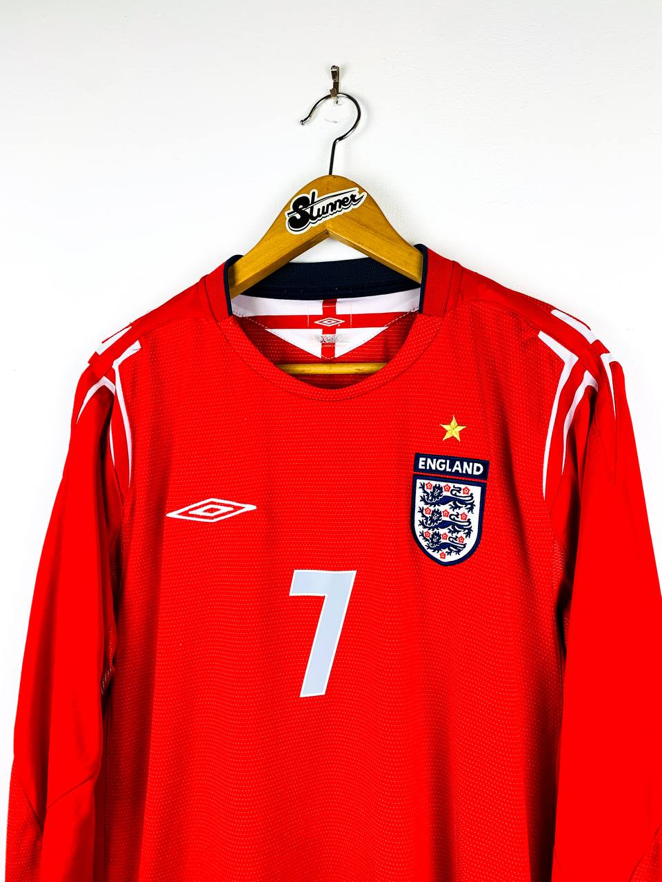 ENGLAND 2004/2006 AWAY SHIRT #7 BECKHAM [L/S]