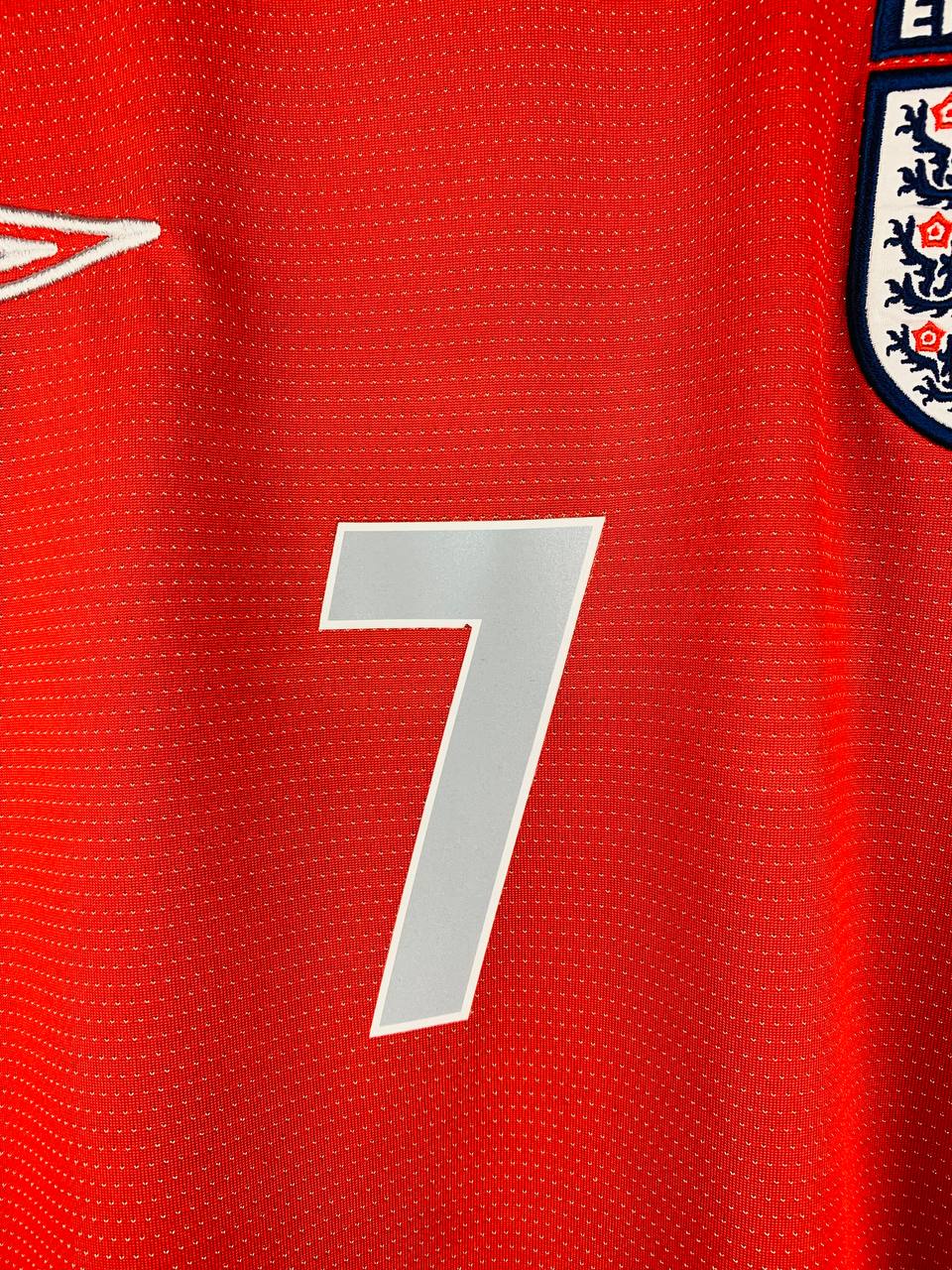 ENGLAND 2004/2006 AWAY SHIRT #7 BECKHAM [L/S]