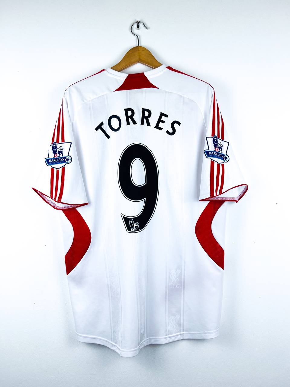 LIVERPOOL 2007/2008 AWAY SHIRT #9 TORRES [L]