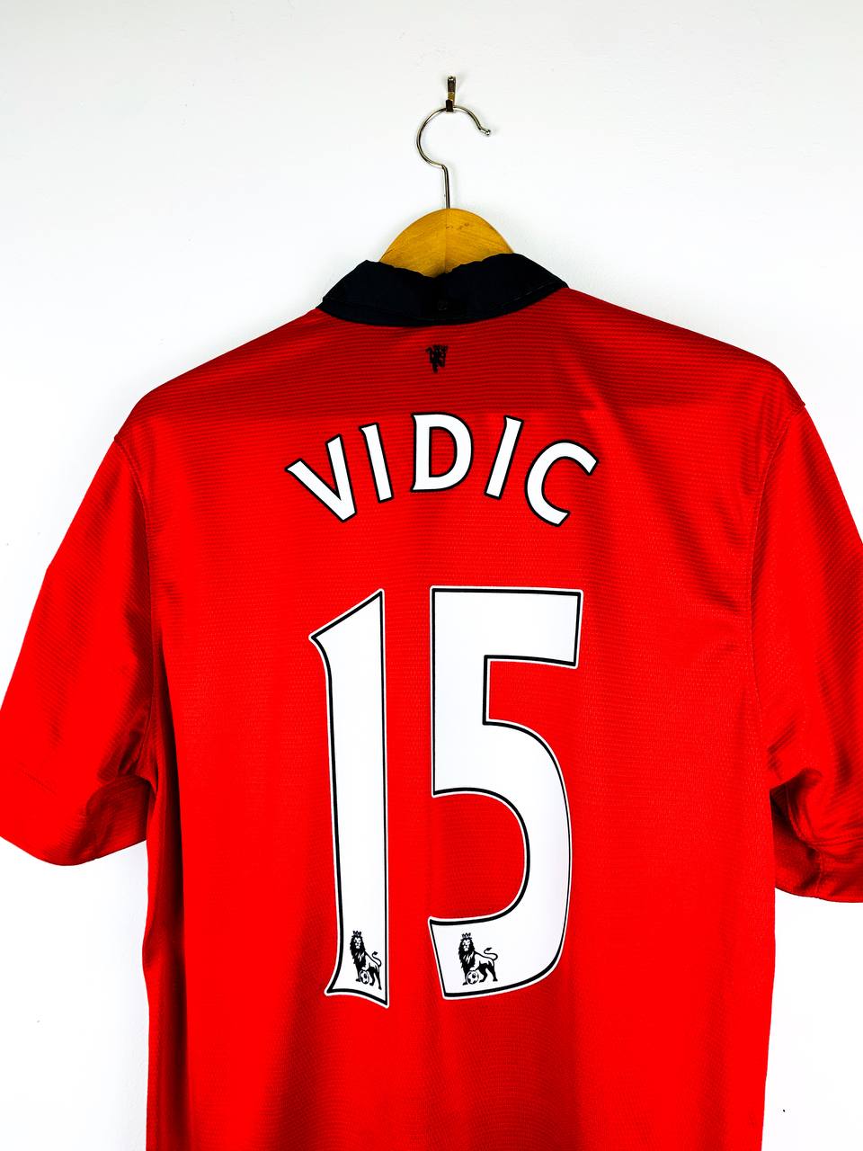MANCHESTER UNITED 2013/2014 HOME SHIRT #15 VIDIC