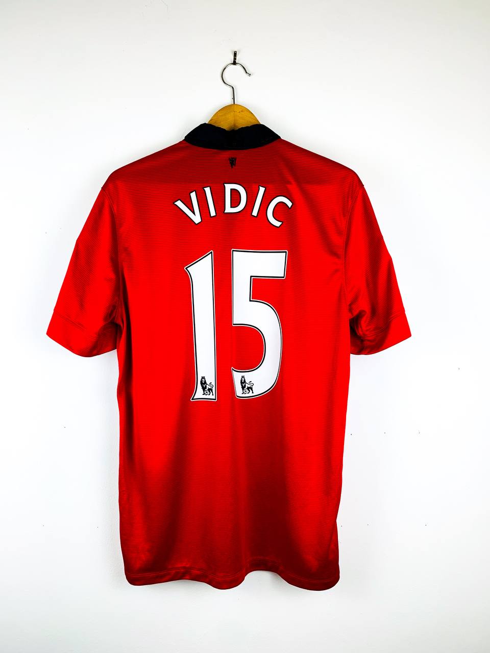 MANCHESTER UNITED 2013/2014 HOME SHIRT #15 VIDIC