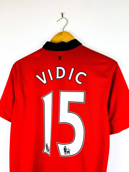 MANCHESTER UNITED 2013/2014 HOME SHIRT #15 VIDIC [M]