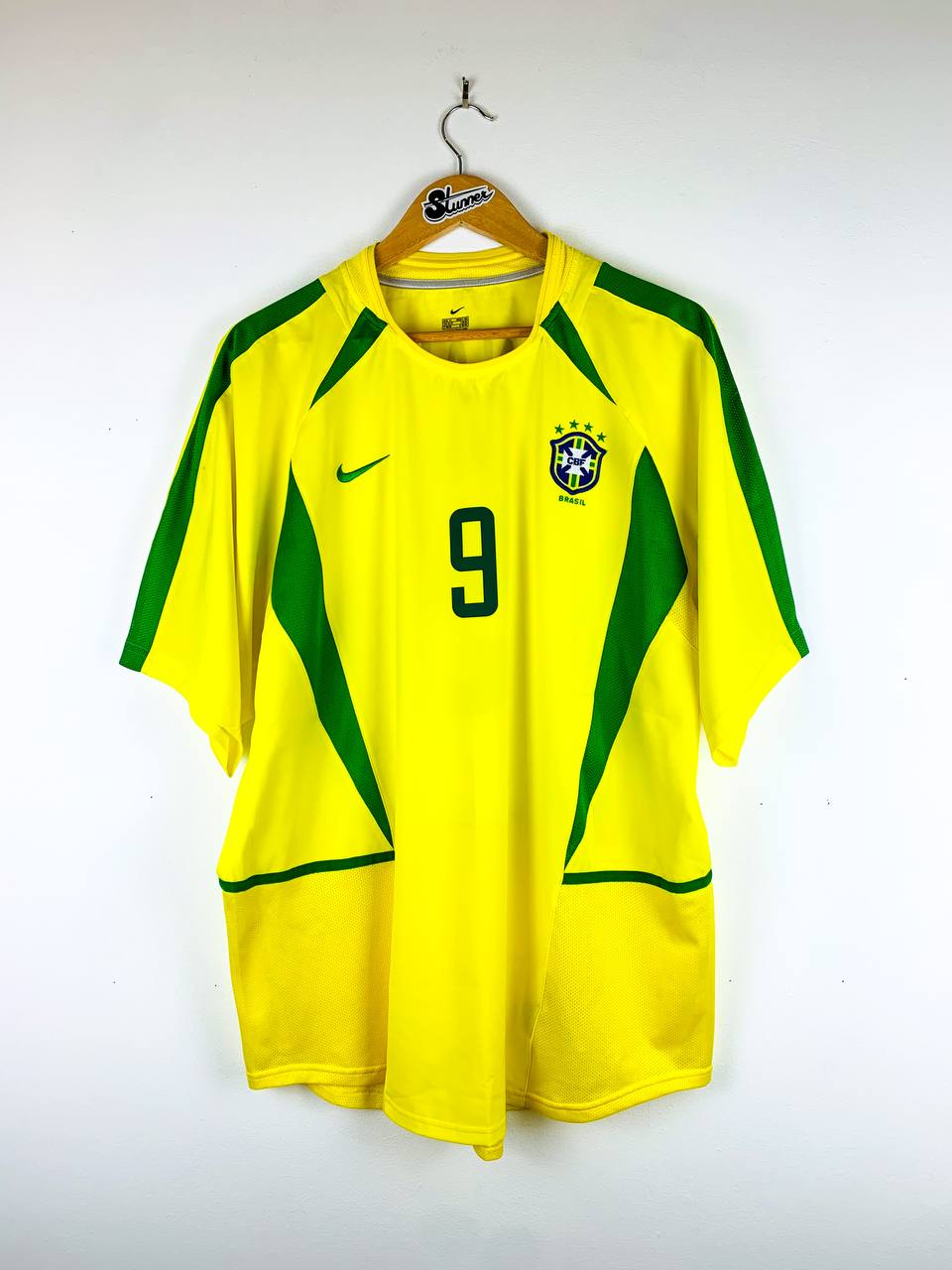 BRAZIL 2002/2004 HOME SHIRT #9 RONALDO