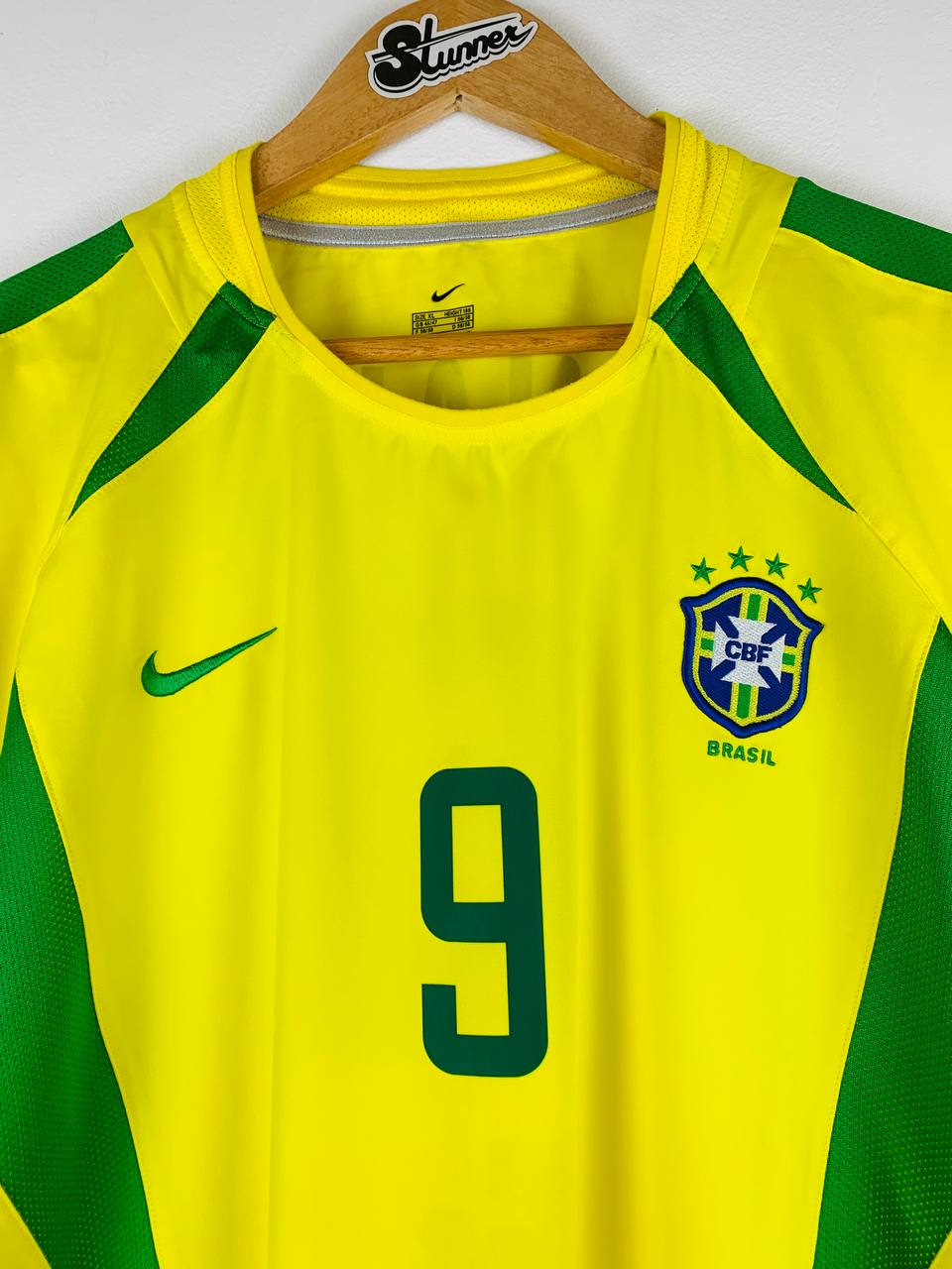 BRAZIL 2002/2004 HOME SHIRT #9 RONALDO