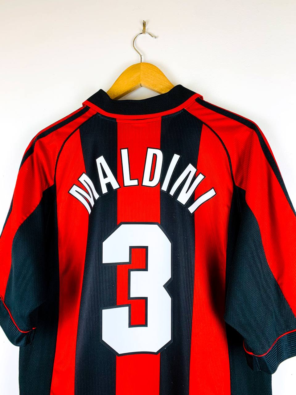 AC MILAN 1998/2000 HOME SHIRT #3 MALDINI