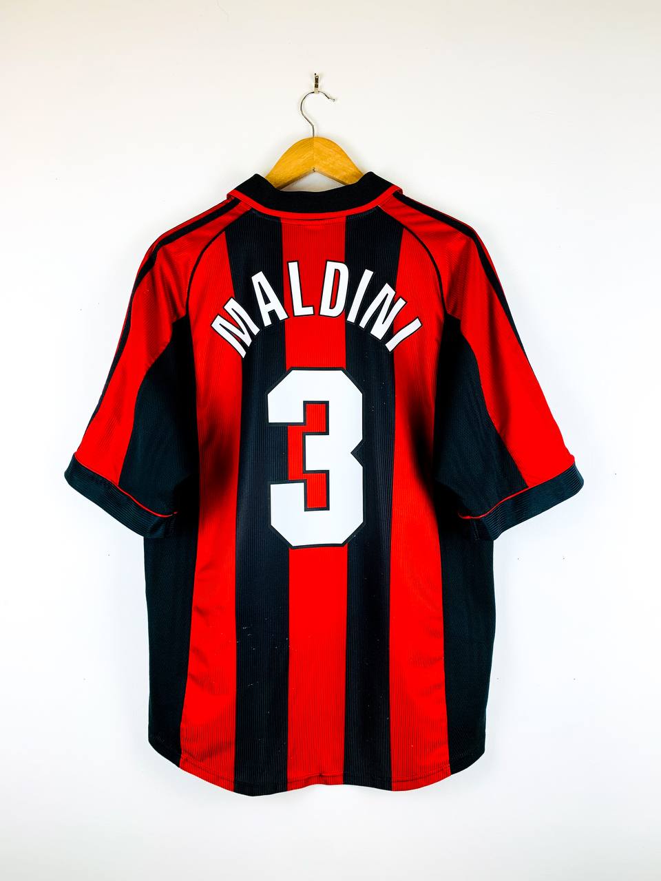 AC MILAN 1998/2000 HOME SHIRT #3 MALDINI