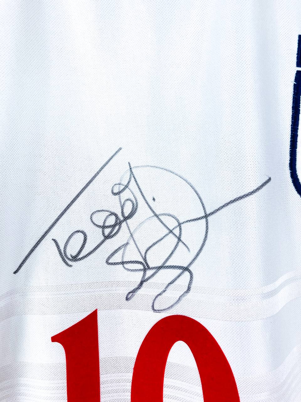 ENGLAND 1999/2001 HOME SHIRT #10 SHERINGHAM [SIGNED]