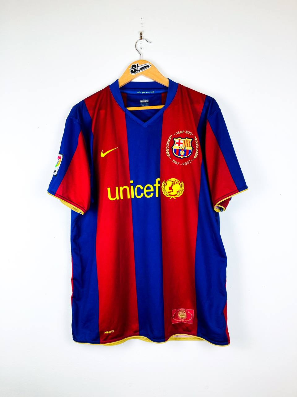 BARCELONA 2007/2008 HOME SHIRT #19 MESSI [XL]