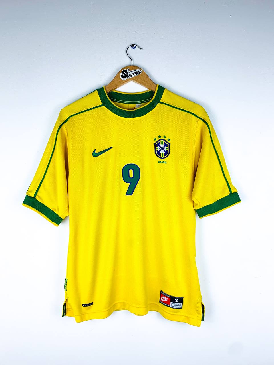 BRAZIL 1998/2000 HOME SHIRT #9 RONALDO [S]