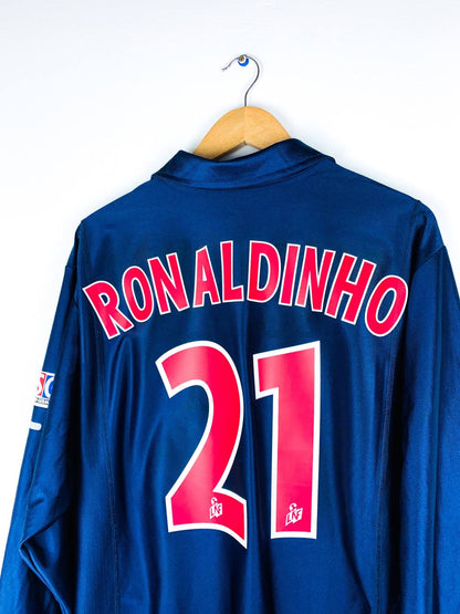 PSG 2001/2002 HOME SHIRT #21 RONALDINHO [L/S]