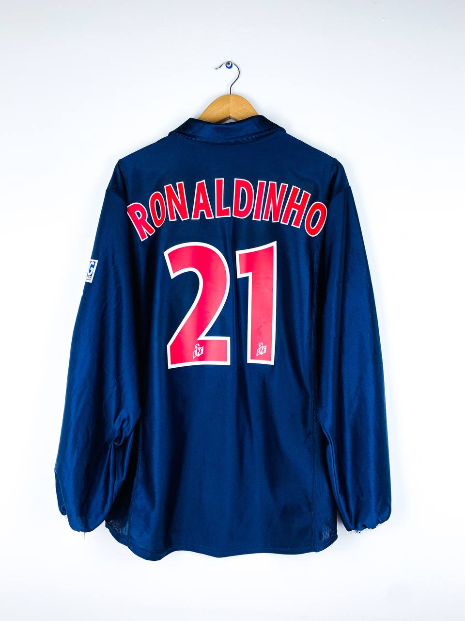 PSG 2001/2002 HOME SHIRT #21 RONALDINHO [L/S]