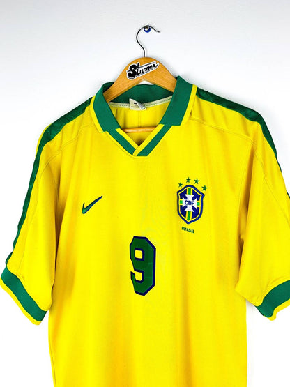 BRAZIL 1997/1998 HOME SHIRT #9 RONALDO