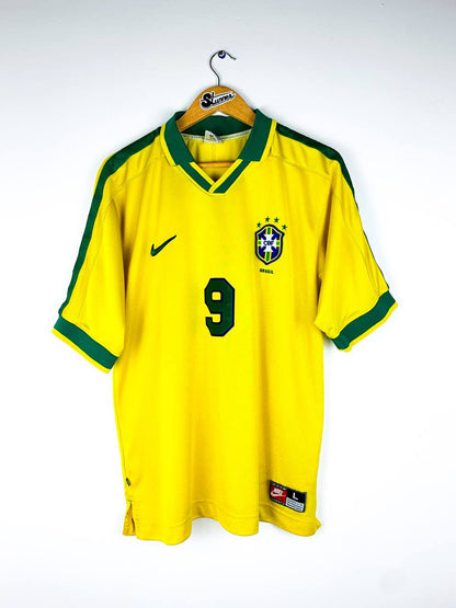 BRAZIL 1997/1998 HOME SHIRT #9 RONALDO