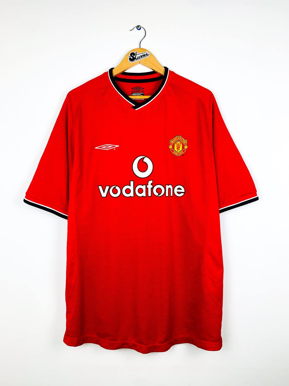 MANCHESTER UNITED 2000/2002 HOME SHIRT #7 BECKHAM [XL]