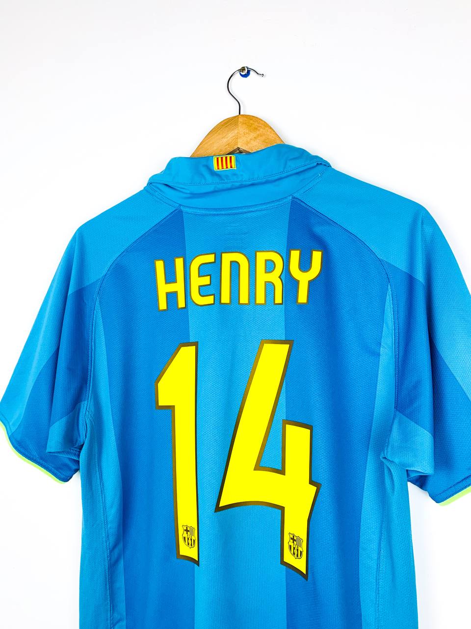 BARCELONA 2007/2008 AWAY SHIRT #14 HENRY