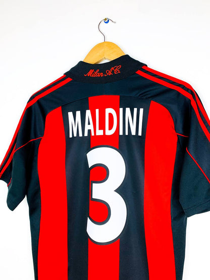 AC MILAN 2000/2002 HOME SHIRT #3 MALDINI