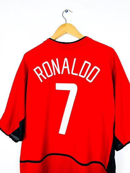 MANCHESTER UNITED 2002/2004 HOME SHIRT #7 RONALDO [XXL]