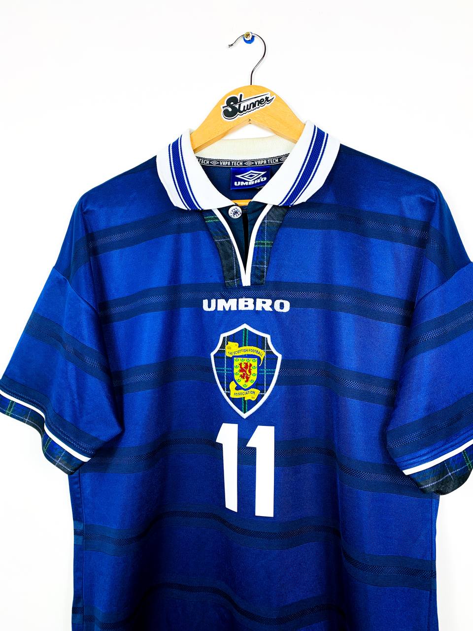 SCOTLAND 1998/2000 HOME SHIRT #11 COLLINS