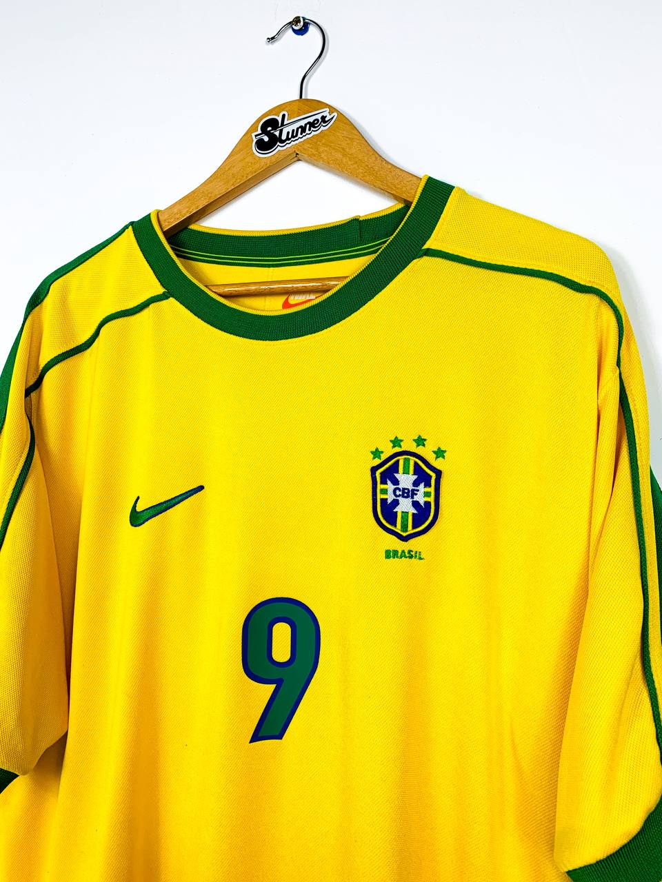 BRAZIL 1998/2000 HOME SHIRT #9 RONALDO