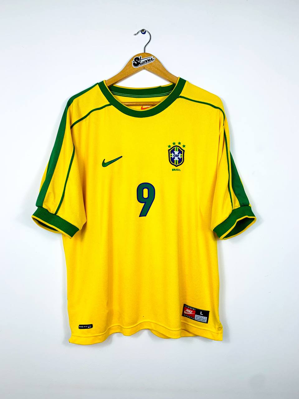 BRAZIL 1998/2000 HOME SHIRT #9 RONALDO
