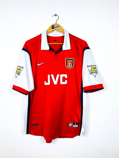 ARSENAL 1998/1999 HOME SHIRT #10 BERGKAMP [L]