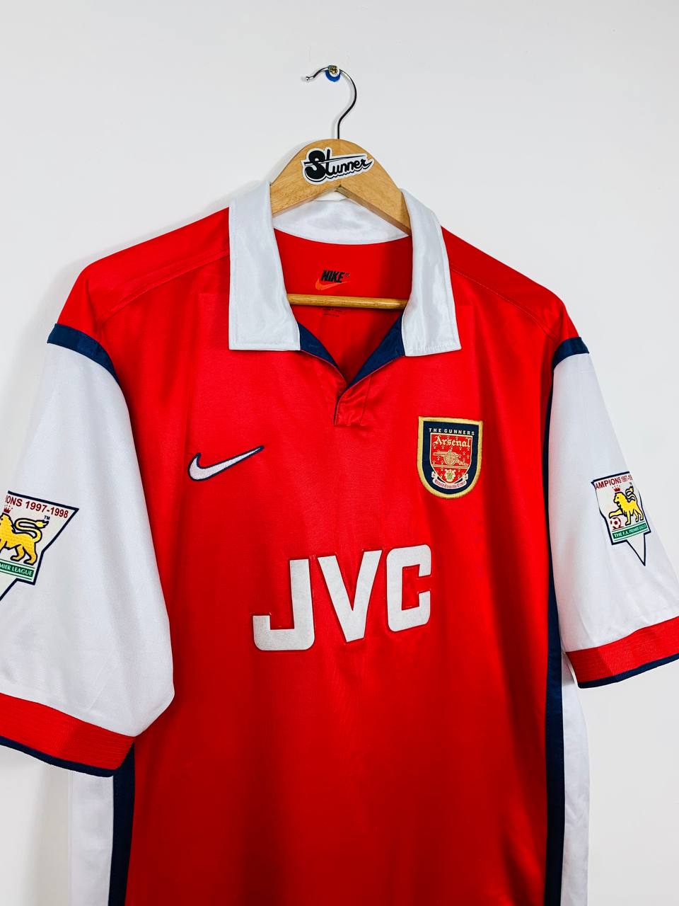 ARSENAL 1998/1999 HOME SHIRT #10 BERGKAMP [L]