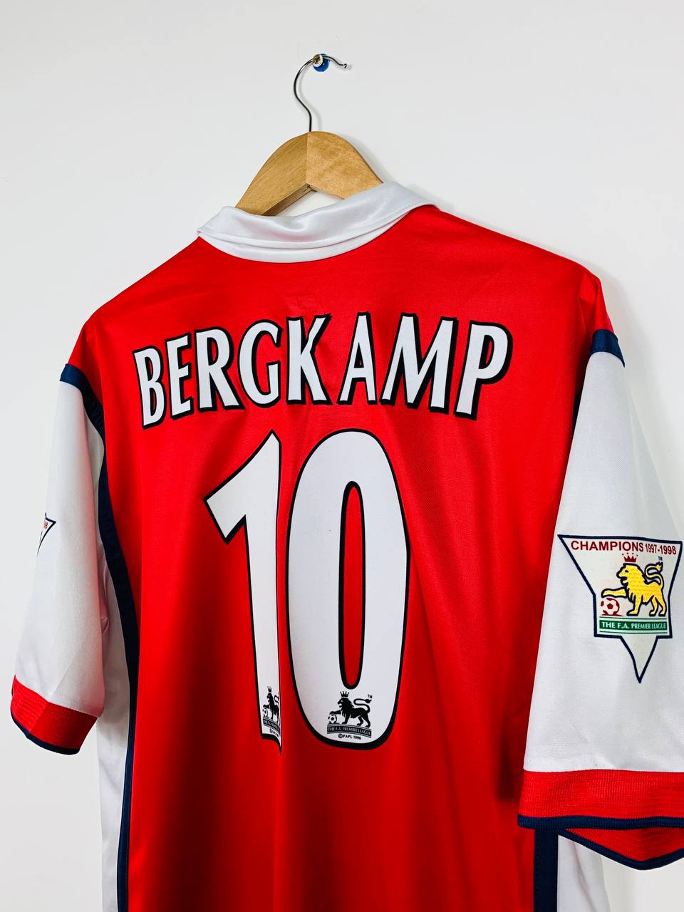 ARSENAL 1998/1999 HOME SHIRT #10 BERGKAMP [L]