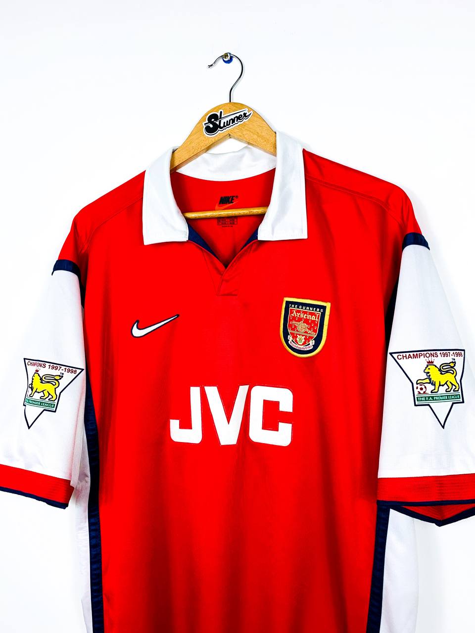 ARSENAL 1998/1999 HOME SHIRT #10 BERGKAMP [XL]