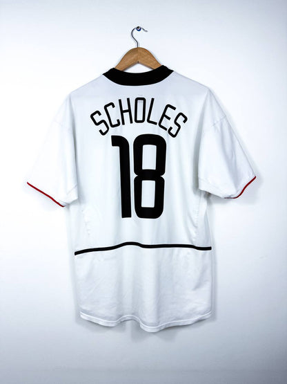 MANCHESTER UNITED 2002/2003 AWAY SHIRT #18 SCHOLES [M]