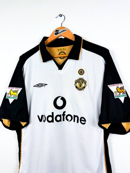 MANCHESTER UNITED 2001/2002 *REVERSIBLE* AWAY/THIRD SHIRT #7 BECKHAM [XL]