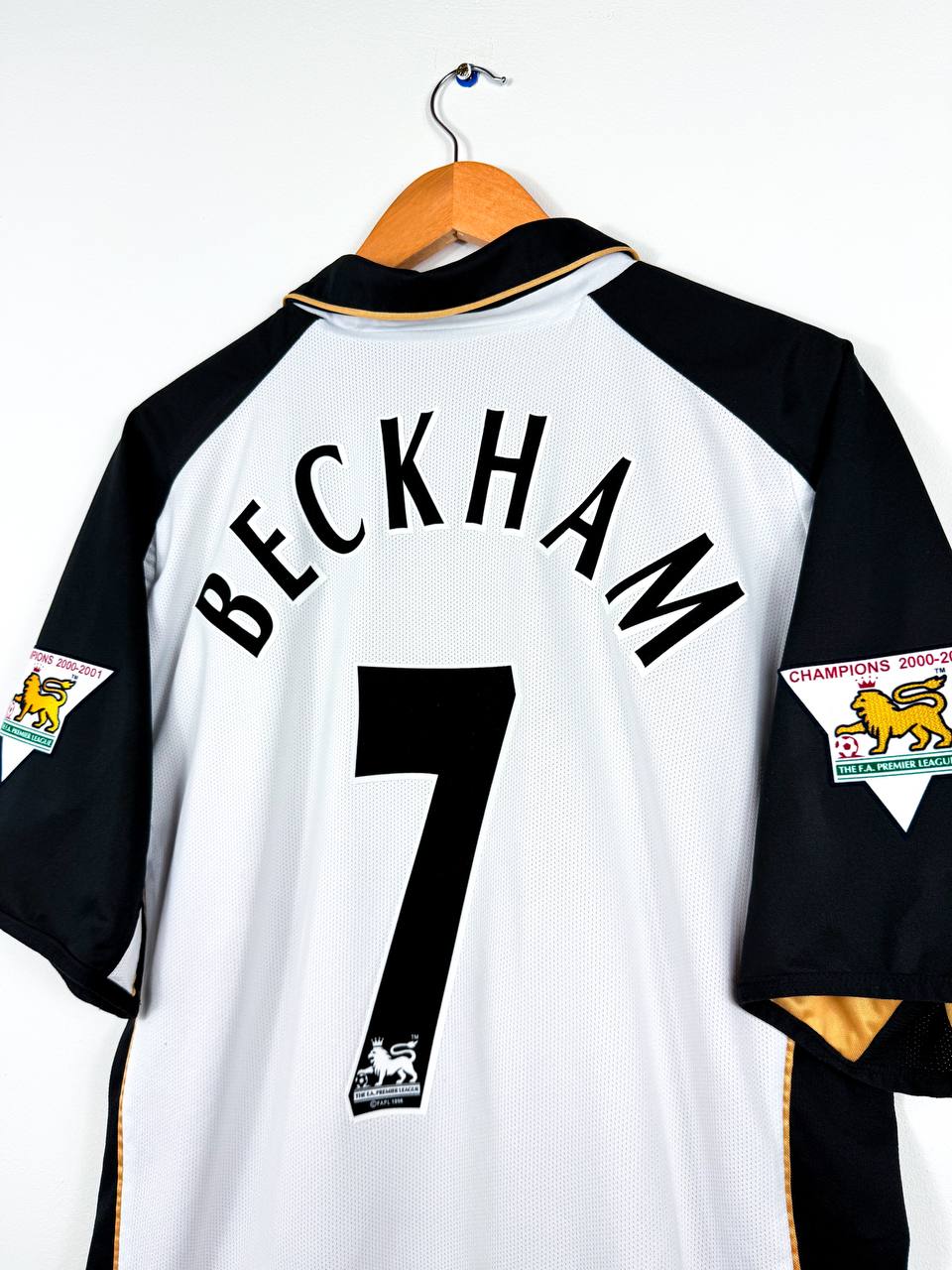 MANCHESTER UNITED 2001/2002 *REVERSIBLE* AWAY/THIRD SHIRT #7 BECKHAM [XL]