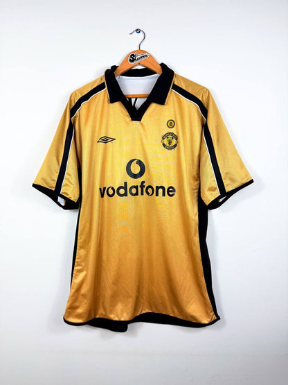 MANCHESTER UNITED 2001/2002 *REVERSIBLE* AWAY/THIRD SHIRT #7 BECKHAM [XL]