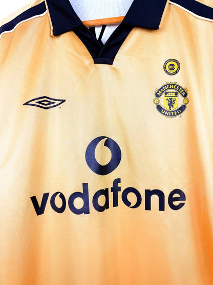 MANCHESTER UNITED 2001/2002 *REVERSIBLE* AWAY/THIRD SHIRT #7 BECKHAM [XL]