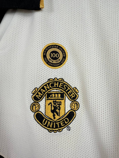 MANCHESTER UNITED 2001/2002 *REVERSIBLE* AWAY/THIRD SHIRT #7 BECKHAM [XL]