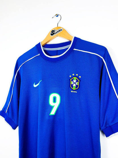 BRAZIL 1998/2000 AWAY SHIRT #9 RONALDO [S]