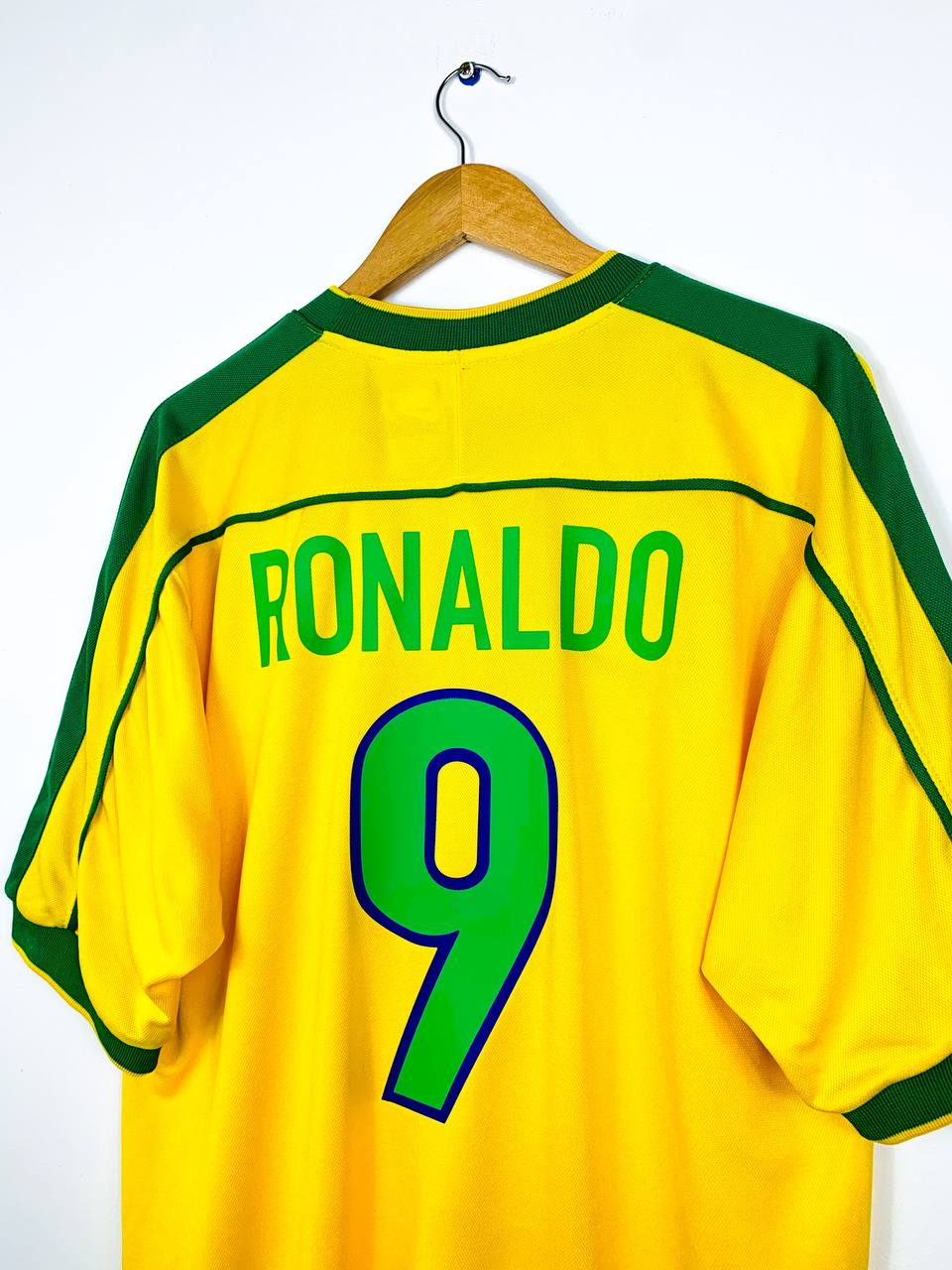 BRAZIL 1998/2000 HOME SHIRT #9 RONALDO [L]