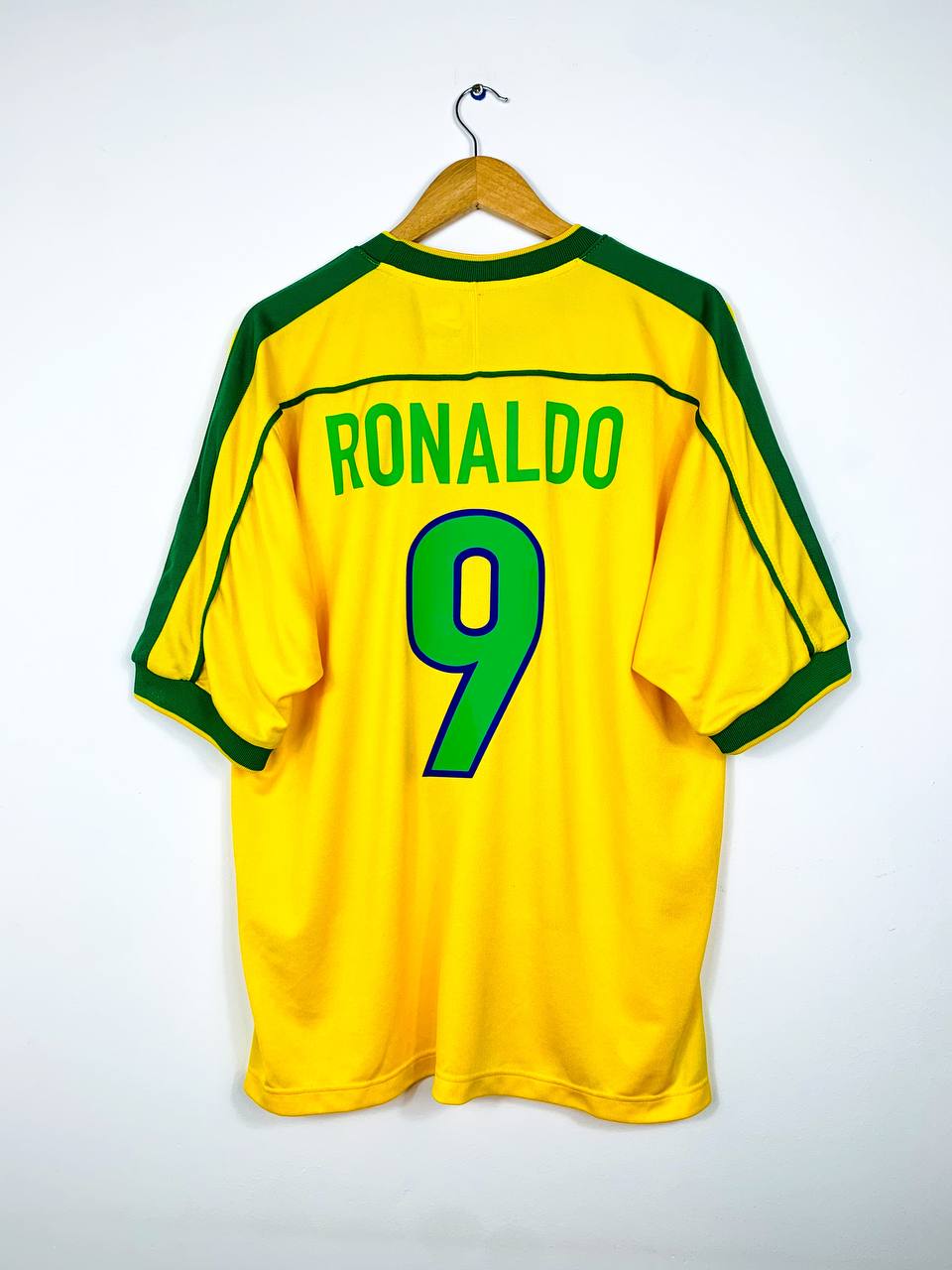 BRAZIL 1998/2000 HOME SHIRT #9 RONALDO [L]