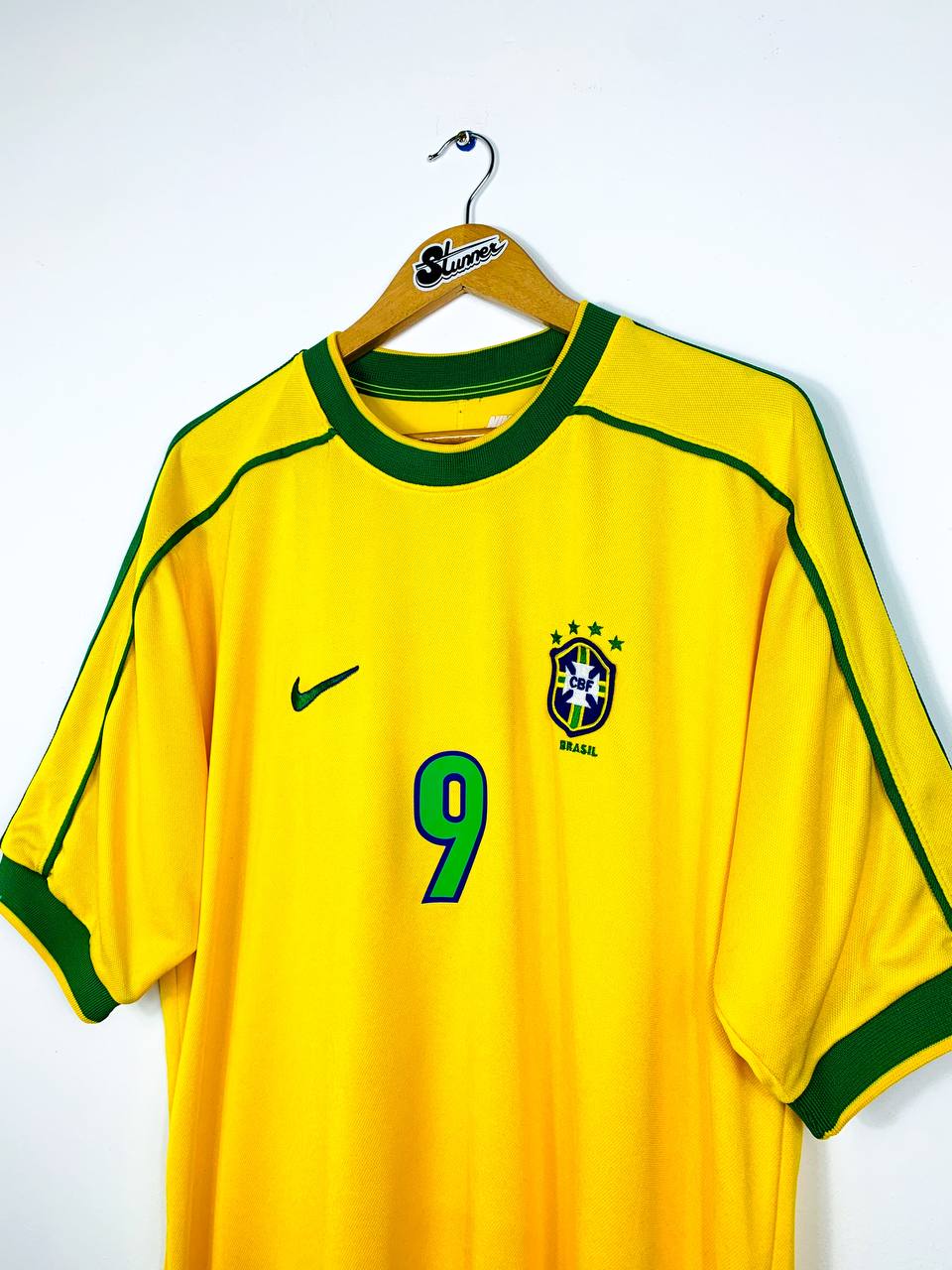 BRAZIL 1998/2000 HOME SHIRT #9 RONALDO [L]