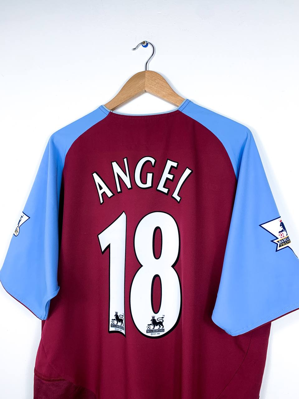 ASTON VILLA 2003/2004 HOME SHIRT #18 ANGEL [L/XL]