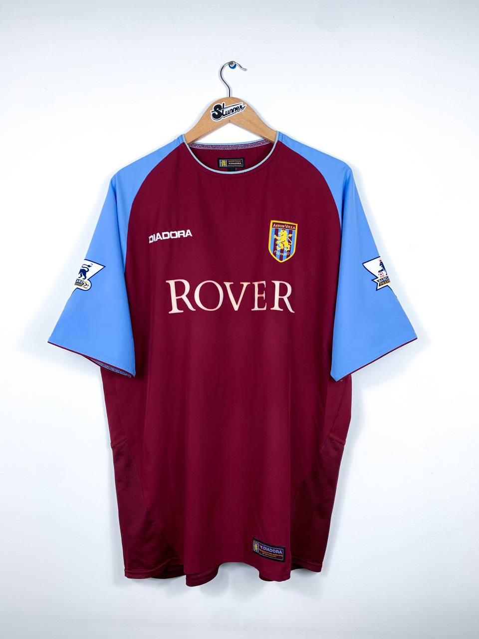 ASTON VILLA 2003/2004 HOME SHIRT #18 ANGEL [L/XL]