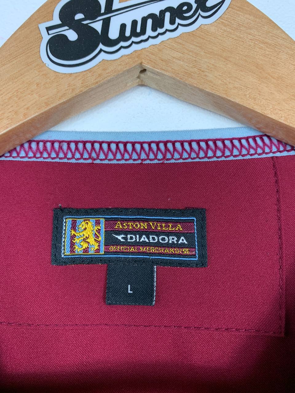 ASTON VILLA 2003/2004 HOME SHIRT #18 ANGEL [L/XL]