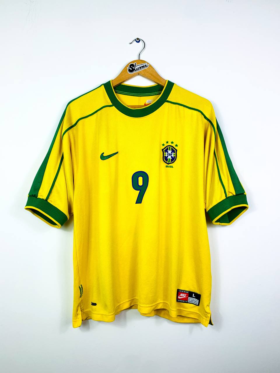 BRAZIL 1998/2000 HOME SHIRT #9 RONALDO