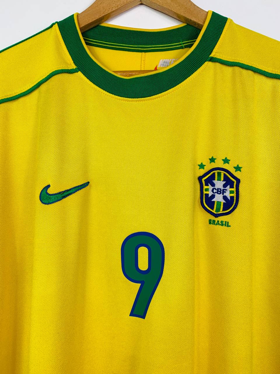 BRAZIL 1998/2000 HOME SHIRT #9 RONALDO